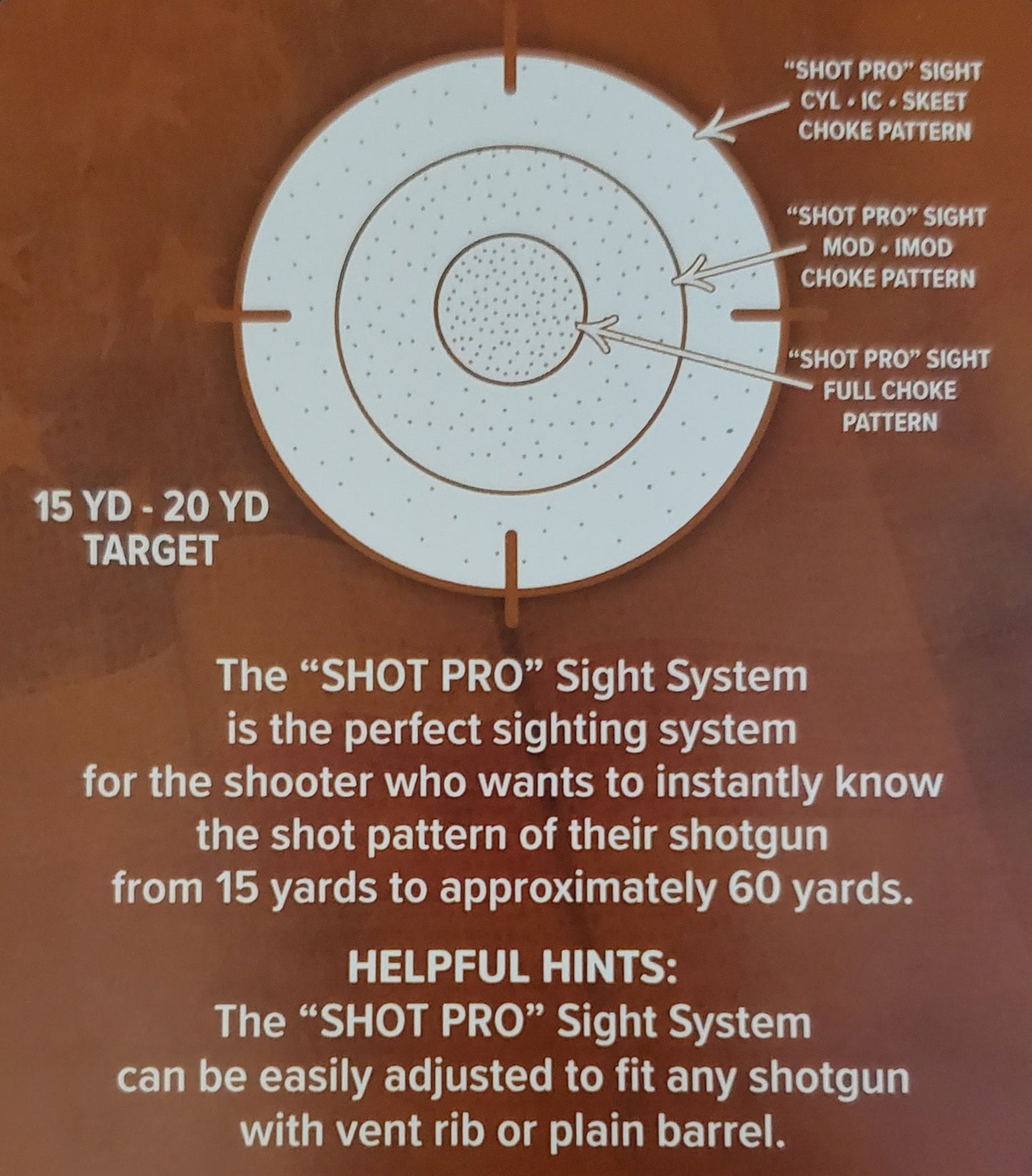 The Shot Pro Improved Cylinder/Skeet Choke Sight - Vented Rib Model